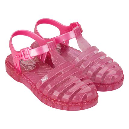 Sandália Infantil Barbie Duo Aranha - 22459 - Rosa Fluor/rosa - Atacado