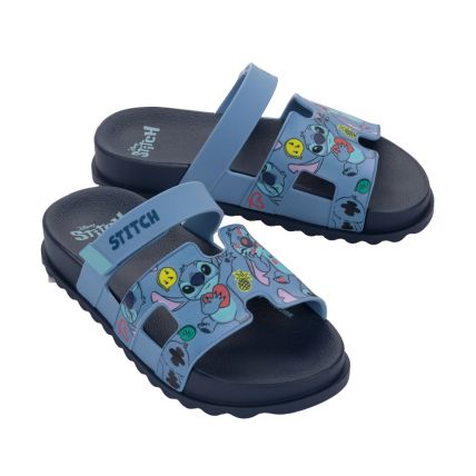 Chinelo Slide Infantil Disney Glam - 23296 - Azul/azul - Atacado