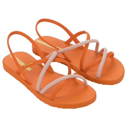 Sandalia Feminina Ipanema Diversa Verao - 27375 - Laranja/bege - Atacado