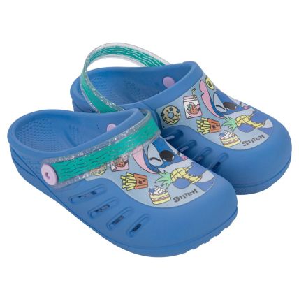 Babuche Infantil Disney Snug - 23239 - Azul/verde/glitter - Atacado