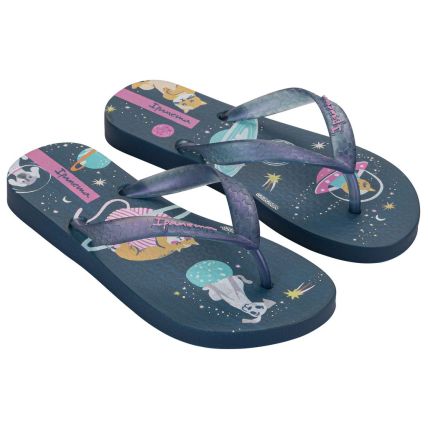 Chinelo Infantil Ipanema Temas - 25479 - Azul/azul Perolado - Atacado