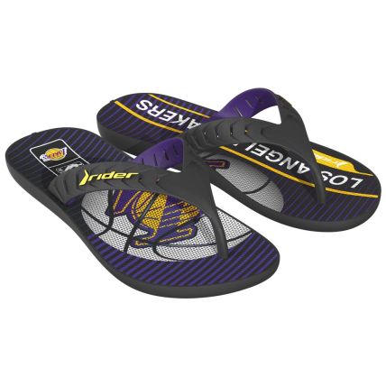 Chinelo Infantil Rider Street Duo Nba - 12508 - Preto/roxo/amarelo - Atacado