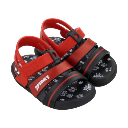Sandalia Baby Marvel Reaction - 23243 - Preto/vermelho/branco - Atacado