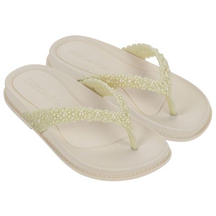 Rasteira Infantil Grendha Bela Carinho - 19178 - Off White Perolado - Atacado