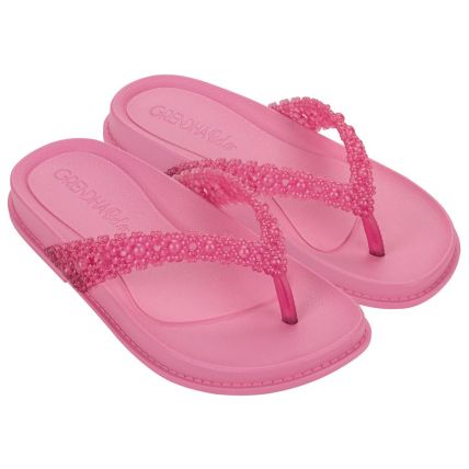 Rasteira Infantil Grendha Bela Carinho - 19178 - Rosa Escuro Perolado - Atacado