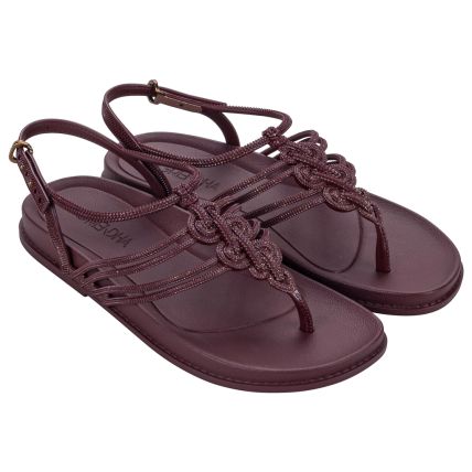 Sandalia Feminina Grendha Detalhes - 19176 - Bordo Luxo - Atacado
