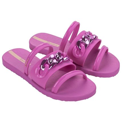 Chinelo Slide Ipanema Metal Glam - 27353 - Lilas/lilas/bege - Atacado