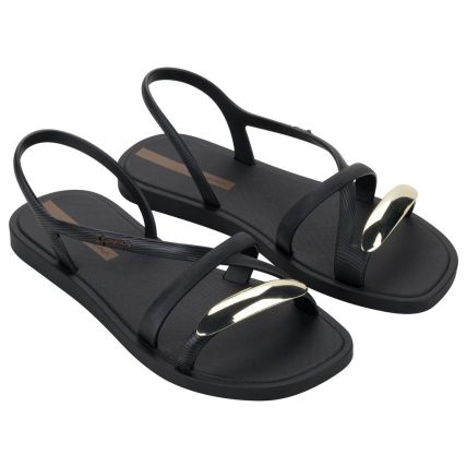 Sandalia Feminina Ipanema Go Chic - 27350 - Preto/preto/bege - Atacado