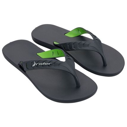 Chinelo Masculino Rider Street Duo - 12430 - Cinza/cinza/verde - Atacado