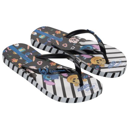 Chinelo Feminino Ipanema Disney Joy - 27387 - Branco/preto/azul - Atacado
