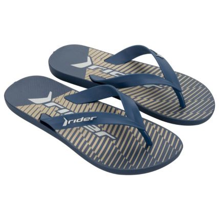 Chinelo Masculino Rider Feel Urban - 12318 - Preto/azul/bege - Atacado