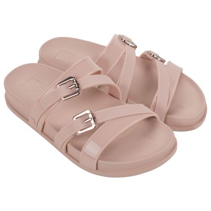 Chinelo Slide Feminino Zaxy Fine - 19115 - Nude Claro - Atacado