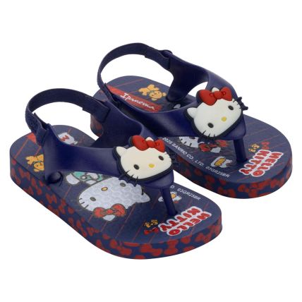 Chinelo Baby Ipanema Hello Kitty And Friends - 27397 - Azul/branco - Atacado