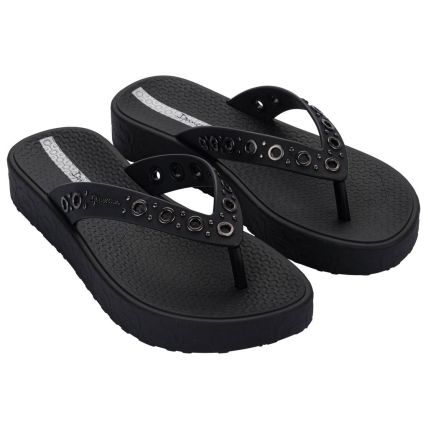 Tamanco Feminino Ipanema Luxe - 27342 - Preto/preto/prata - Atacado