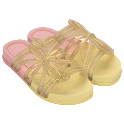 Rasteira Infantil Grendha Bela Laços - 19204 - Amarelo Abacaxi - Atacado