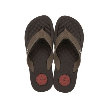 Chinelo Masculino Cartago Arizona Light - 12517 - Marrom/marrom/vermelho - Atacado