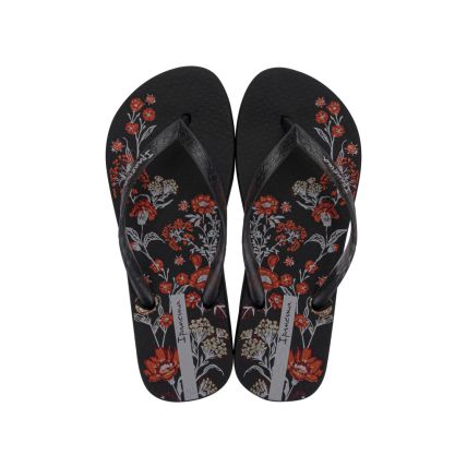 Chinelo Feminino Ipanema Oasis - 26571 - Preto/preto/azul - Atacado