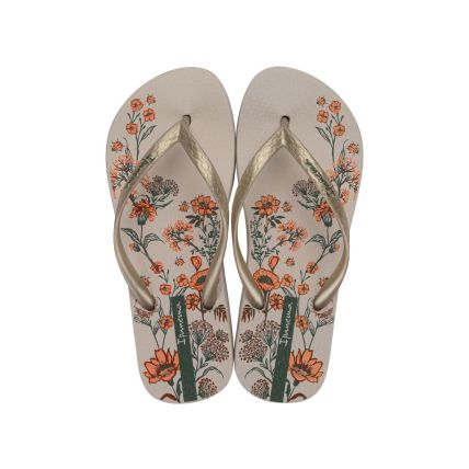 Chinelo Feminino Ipanema Oasis - 26571 - Bege/ouro/verde - Atacado