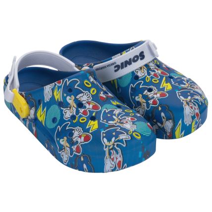 Babuche Infantil Sonic Fun Print - 23273 - Azul/branco - Atacado
