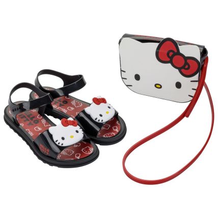 Sandalia Infantil Hello Kitty My Style - 23349 - Preto/vermelho/branco - Atacado