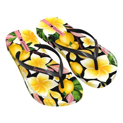Chinelo Feminino Ipanema Arte - 27357 - Preto/amarelo/rosa - Atacado