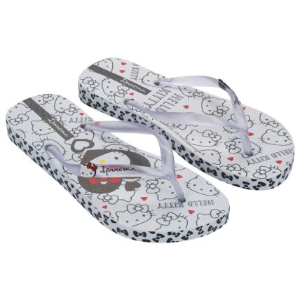 Chinelo Feminino Ipan Hello Kitty And Friends - 27396 - Branco/preto - Atacado