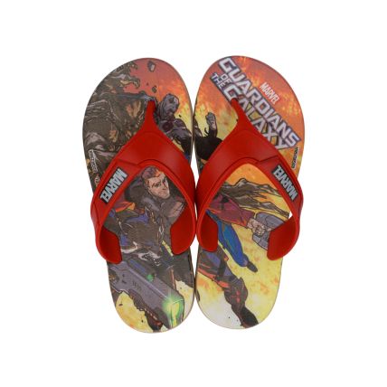 Chinelo Infantil Marvel Way Super Flop - 23279 - Bege/vermelho - Atacado