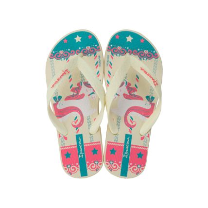 Chinelo Infantil Ipanema Fantasia - 27012 - Bege/rosa/azul - Atacado