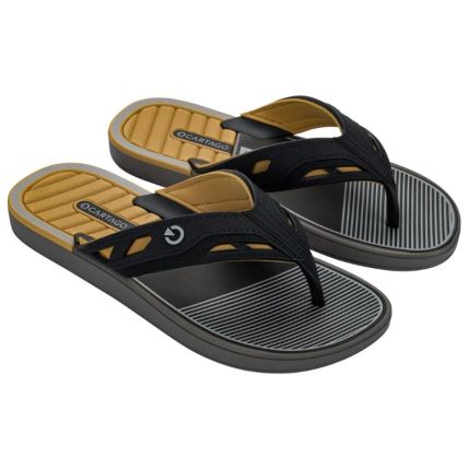 Chinelo Masculino Cartago Dallas - 12158 - Cinza/preto/amarelo - Atacado