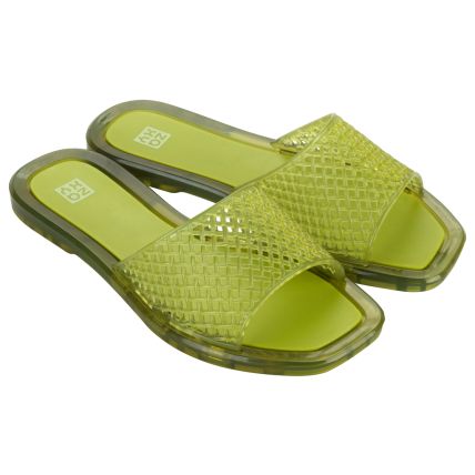 Chinelo Slide Feminino Zaxy Mesh - 19125 - Verde Pistache - Atacado