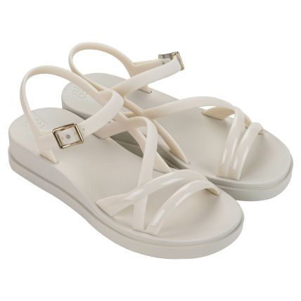 Sandalia Feminina Zaxy Classy - 19165 - Off White Claro - Atacado