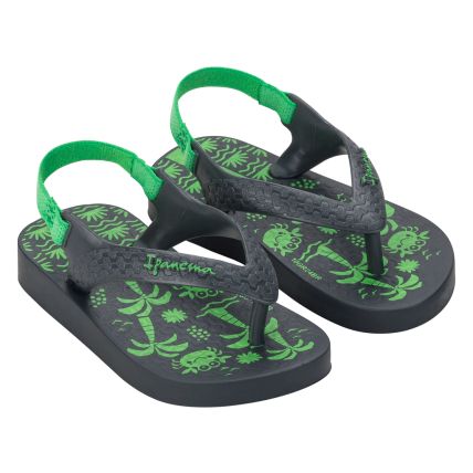 Chinelo Baby Ipanema Classic - 27011 - Cinza/cinza/verde - Atacado
