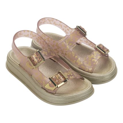 Sandalia Infantil Barbie New Style - 23282 - Bege/rosa Transparente - Atacado