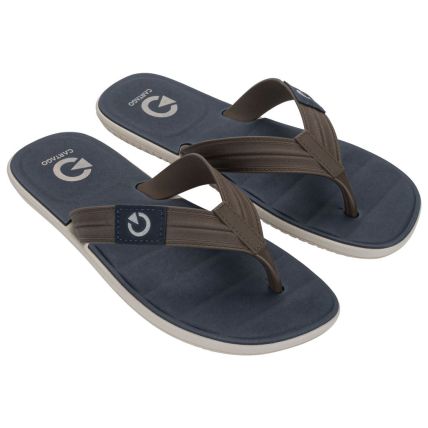 Chinelo Masculino Cartago Aspen - 12516 - Bege/marrom/azul - Atacado