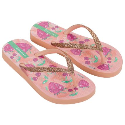 Chinelo Infantil Ipanema Garden Shine - 27273 - Bege/glitter/rosa - Atacado