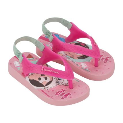 Chinelo Baby Ipanema Turma Da Monica - 26791 - Rosa/rosa/verde - Atacado