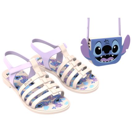 Sandalia Infantil Stitch Clutch Bag - 23199 - Bege/lilas - Atacado