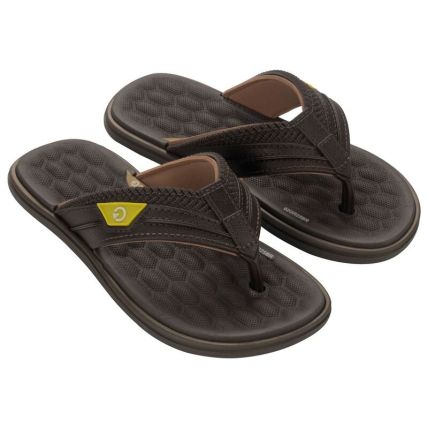 Chinelo Infantil Cartago Malta Vi - 12497 - Marrom/marrom/amarelo - Atacado