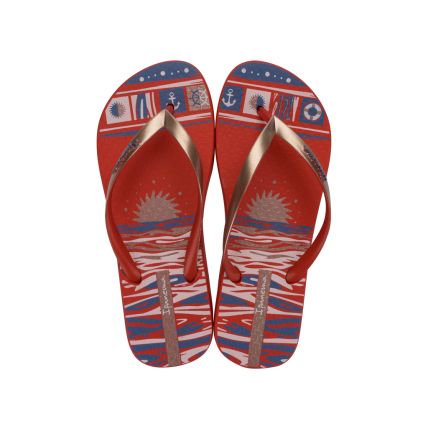 Chinelo Feminino Ipanema Navy - 27220 - Vermelho/metalizado - Atacado