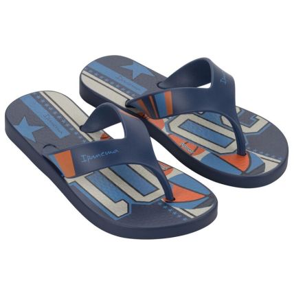 Chinelo Infantil Ipanema Deck City - 27114 - Azul/laranja/bege - Atacado