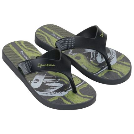 Chinelo Infantil Ipanema Deck City - 27114 - Grafite/preto/verde - Atacado