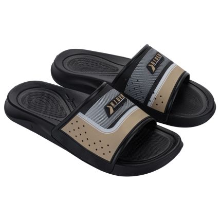 Chinelo Slide Masculino Rider Smash Iv - 12487 - Preto/preto/bege - Atacado