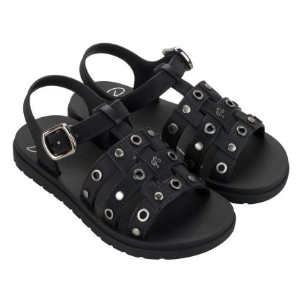 Sandalia Infantil Barbie Silver - 23208 - Preto/prata - Atacado