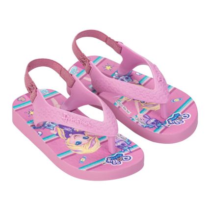 Chinelo Baby Ipanema Polly E Max Steel - 26349 - Rosa/rosa - Atacado