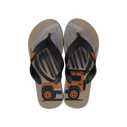 Chinelo Infantil Mormaii Tropical Ii - 12193 - Bege/preto/laranja - Atacado