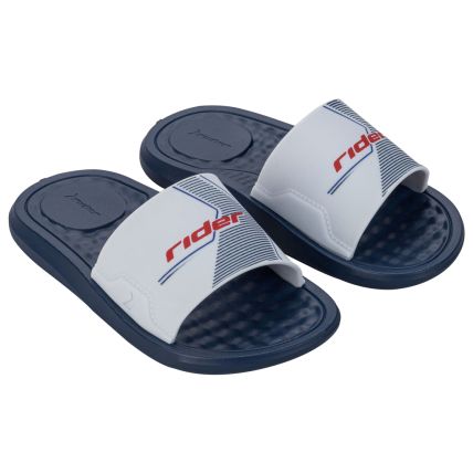 Chinelo Slide Infantil Rider Step - 12223 - Azul/branco/vermelho - Atacado