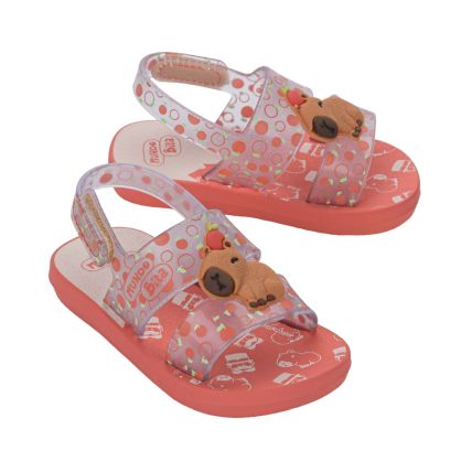 Sandalia Baby Mundo Bita Capi - 23309 - Vermelho/vidro - Atacado