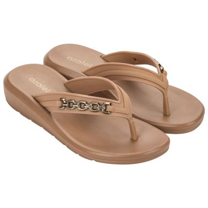 Tamanco Feminino Azaleia Zoe - 19239 - Marrom Make - Atacado