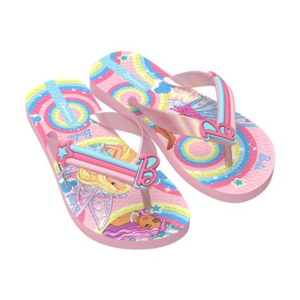 Chinelo Infantil Ipanema Barbie Style - 25729 - Rosa/azul/amarelo (Be235) - Atacado