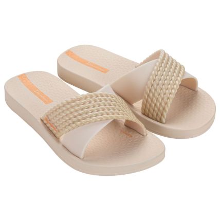 Chinelo Slide Infantil Ipanema Street Kids - 83669 - Bege/bege/laranja - Atacado